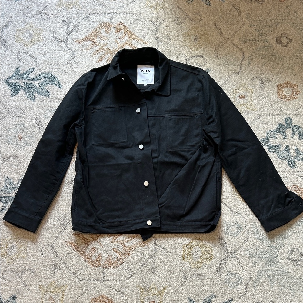 Wax London Men’s Black Button-Up Jacket Size Large